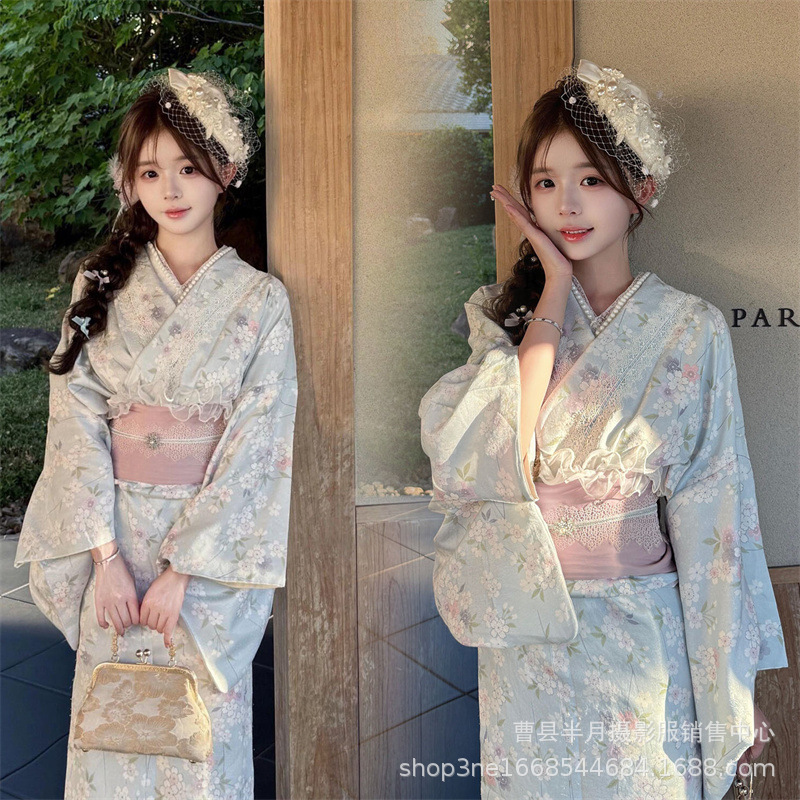 Kimono japonais pour femmes, vêtements de cérémonie, thème japonais, vêtements de photographie, robe Photo dieu fille et vent