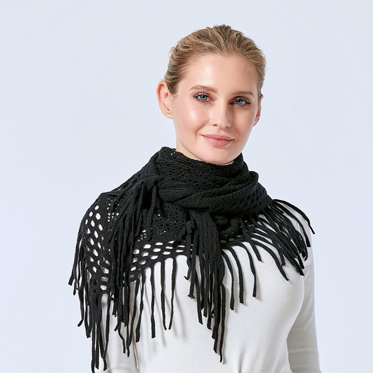 Écharpe triangulaire en dentelle pour femme, broderie, châle à franges, hijiab musulman féminin, protection solaire, écharpe de sauna, été, offre spéciale, le plus récent