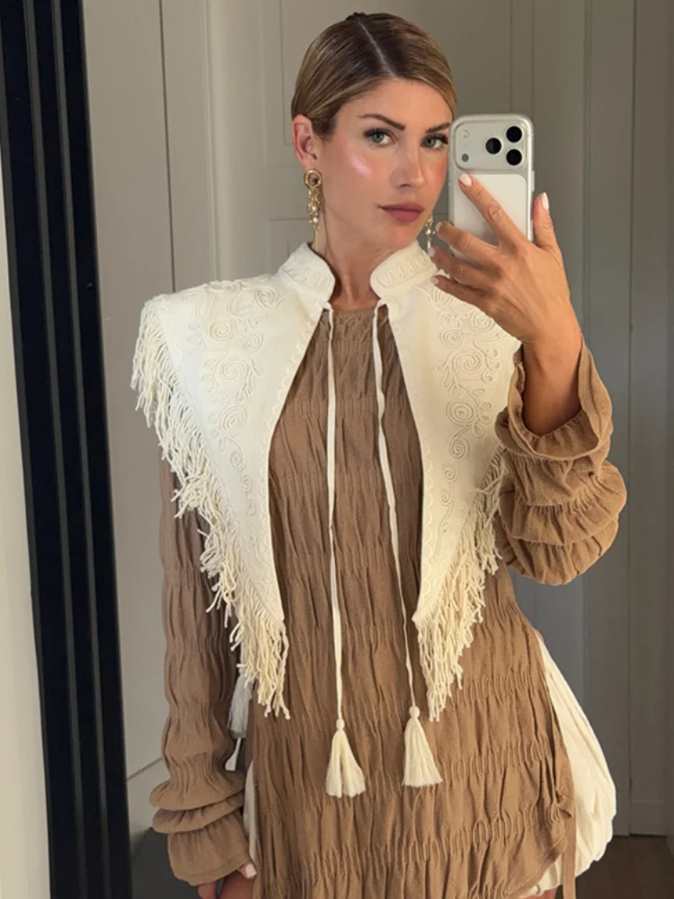 Robe longue à manches courtes patchwork pour femme, col rond, couleur unie, plissée, décontractée, polyvalente, nouvelle robe tendance pour femme