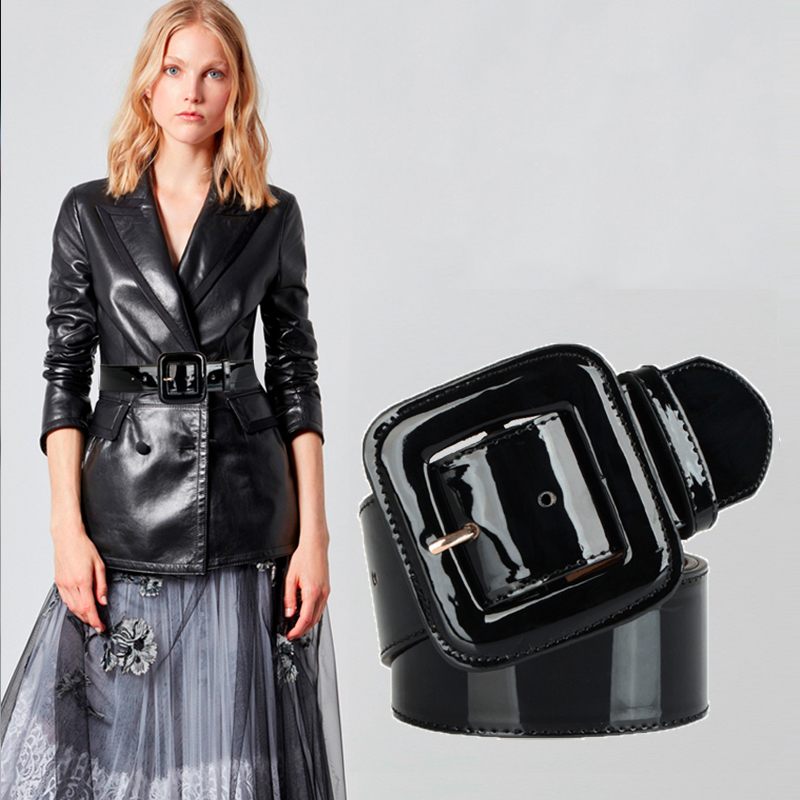 Ceinture corset grande taille en cuir verni de haute qualité grandes ceintures pour femmes robe ceintures dames jeans ceinture large sangle