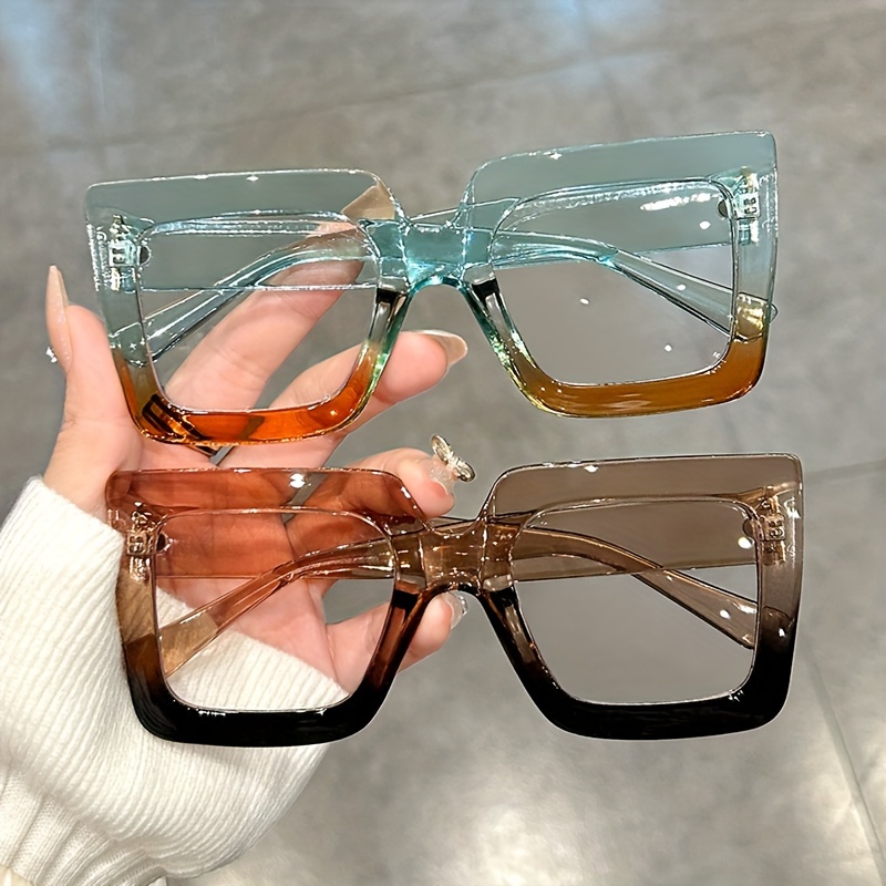 Marque carré Anti lumière bleue lunettes montures femmes ordinateur lentilles optiques ordinateur lunettes cadre lunettes à la mode lunettes