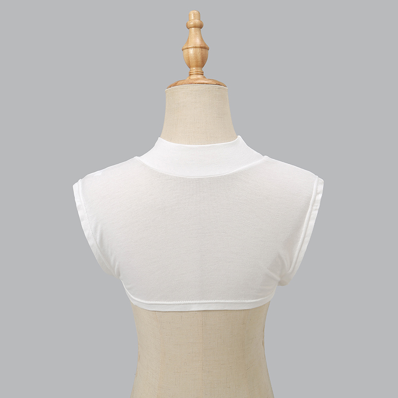 Faux Col Roulé Carré pour Femme Musulmane, Extensions Hijab Islamique, Couverture à Col Haut, Réchauffeur Solide, Demi-Haut, Document, Modal, 2024