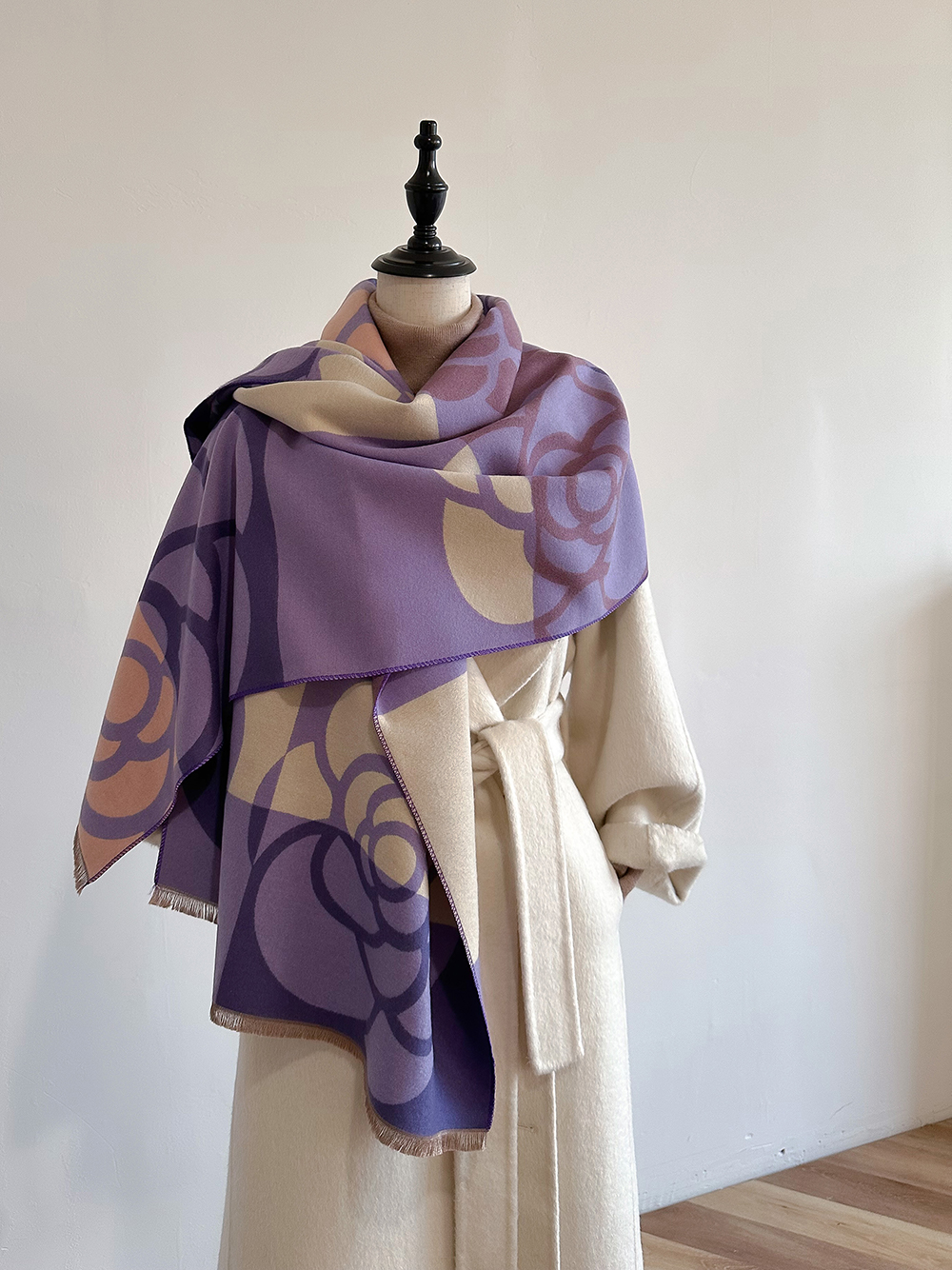 Écharpe en cachemire pour femmes, couverture épaisse et chaude d'hiver, marque de luxe, châle enveloppant, Bufanda, Poncho Pashmina, 2024