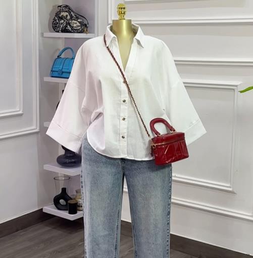 Chemisier femme 2025 printemps automne nouvelle mode col rabattu manches longues coupe ample décontracté couleur unie polyvalent petit haut