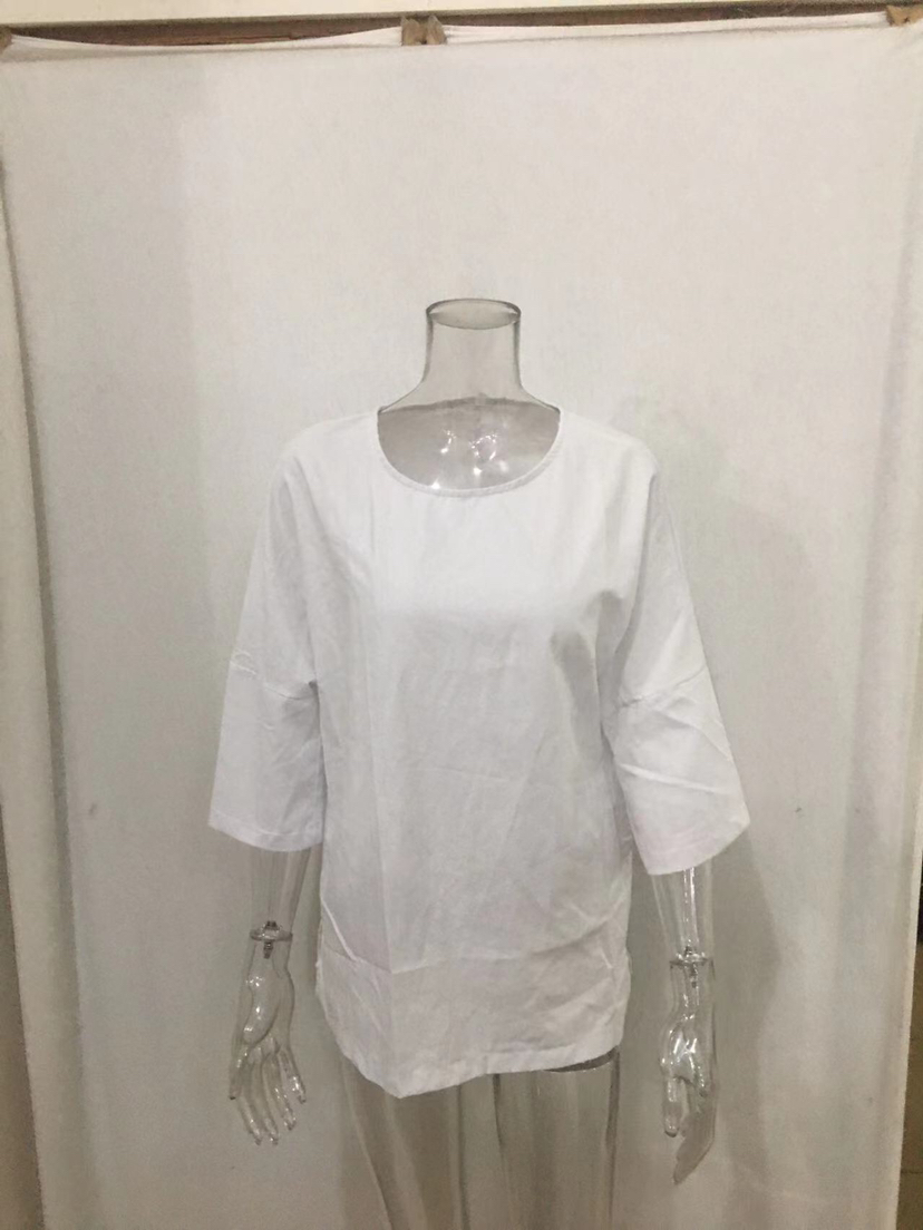 T-Shirt à Manches sulfen Coton et Lin pour Femme, Streetwear Vintage, Baggy, Col Rond, Grande Taille 5XL, Été