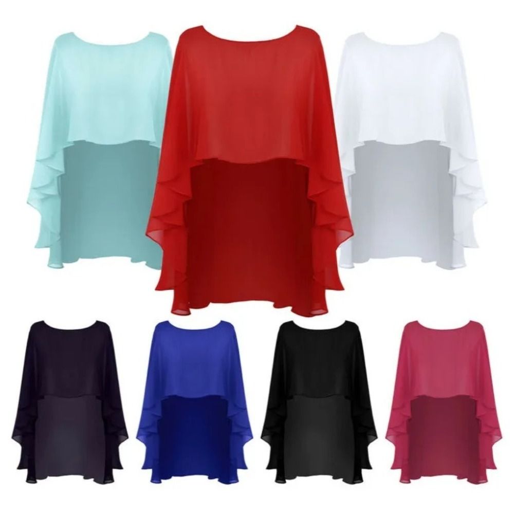 Nouvelle Collection : Capes de Mariage Longues en Mousseline de Soie Unie – Écharpes de Soirée Élégantes pour Femmes