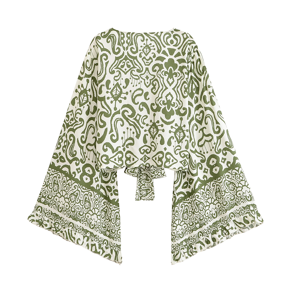 Boho Queens femmes sauvage Floral plage été 2025 court Kimono volants manches évasées rayonne vacances bohème Bikini Boho couvertures