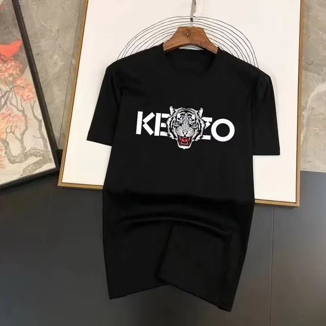 T-shirt graphique tête de tigre pour homme, style streetwear, en coton, imprimé lettres, inspiré du luxe, décontracté, tendance, style Ins, été