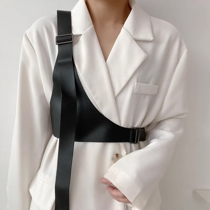 Ceinture à une épaule pour femmes, Corset Punk Hip-hop, mode, ceinture de taille assortie avec tout, robe, costume, manteau, ceinture décorative