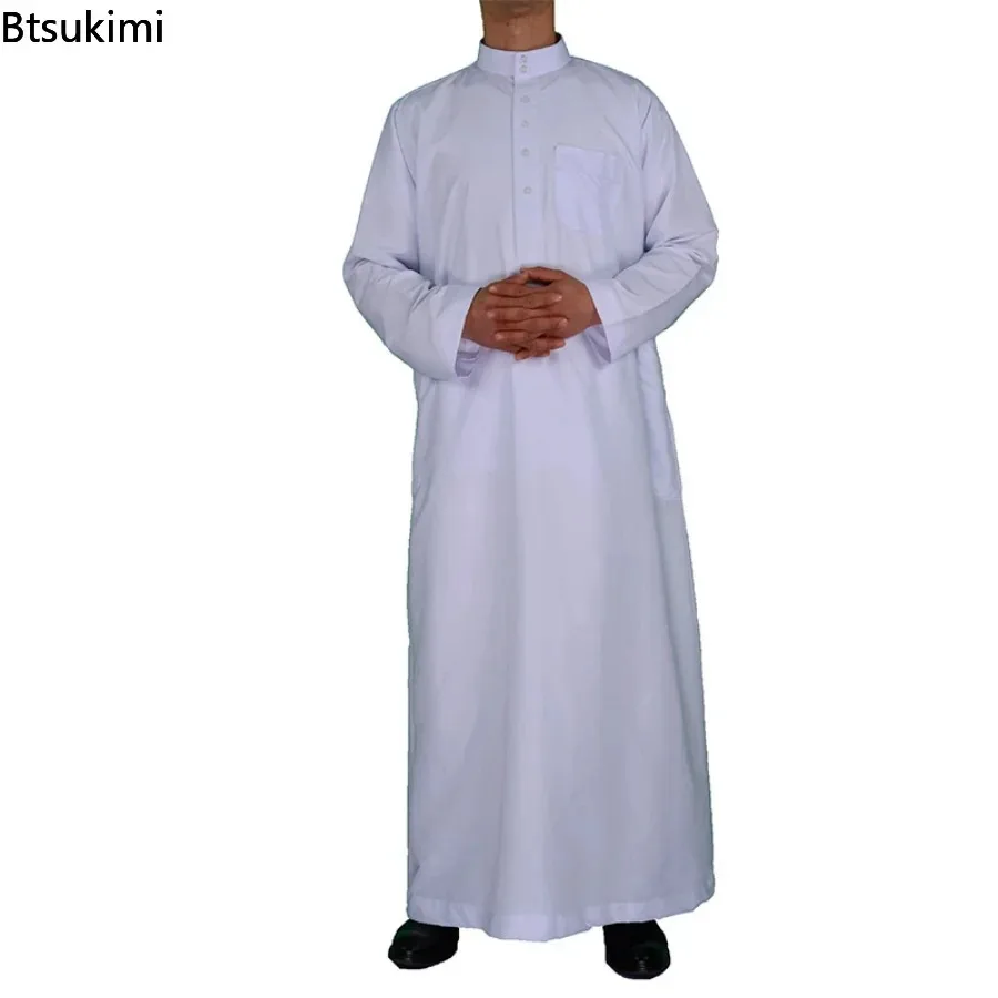 Vêtements islamiques hommes longueur à manches longues en vrac hommes musulmans arabie saoudite Pakistan Kurta Costumes musulmans robe musulmane caftan Thobe