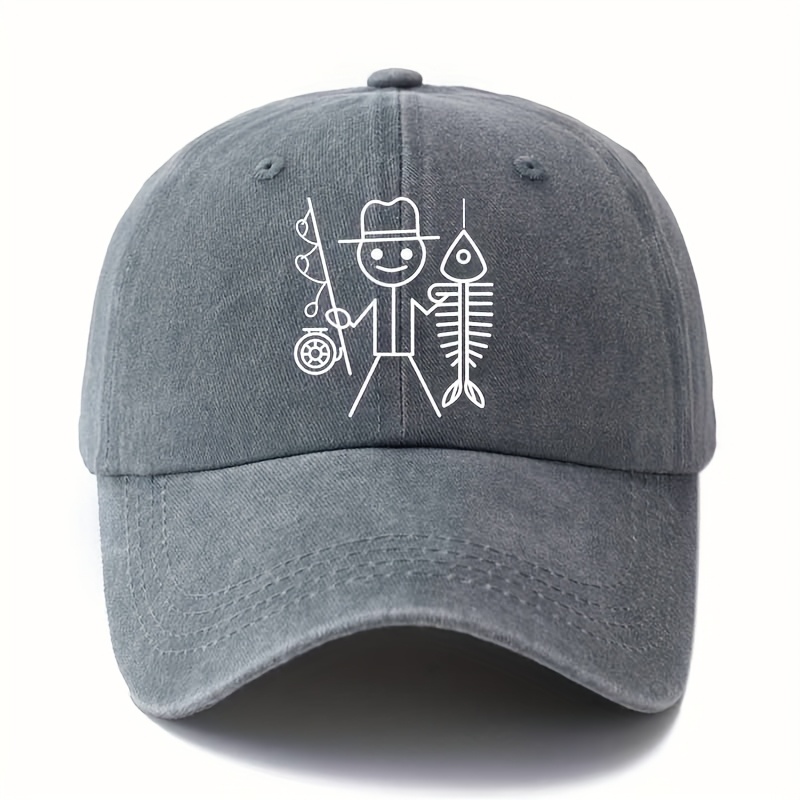 Casquette de baseball de pêche pour homme, casquette à bord incurvé en plein air, casquette de chauffeur de camion, camping de voyage de vacances