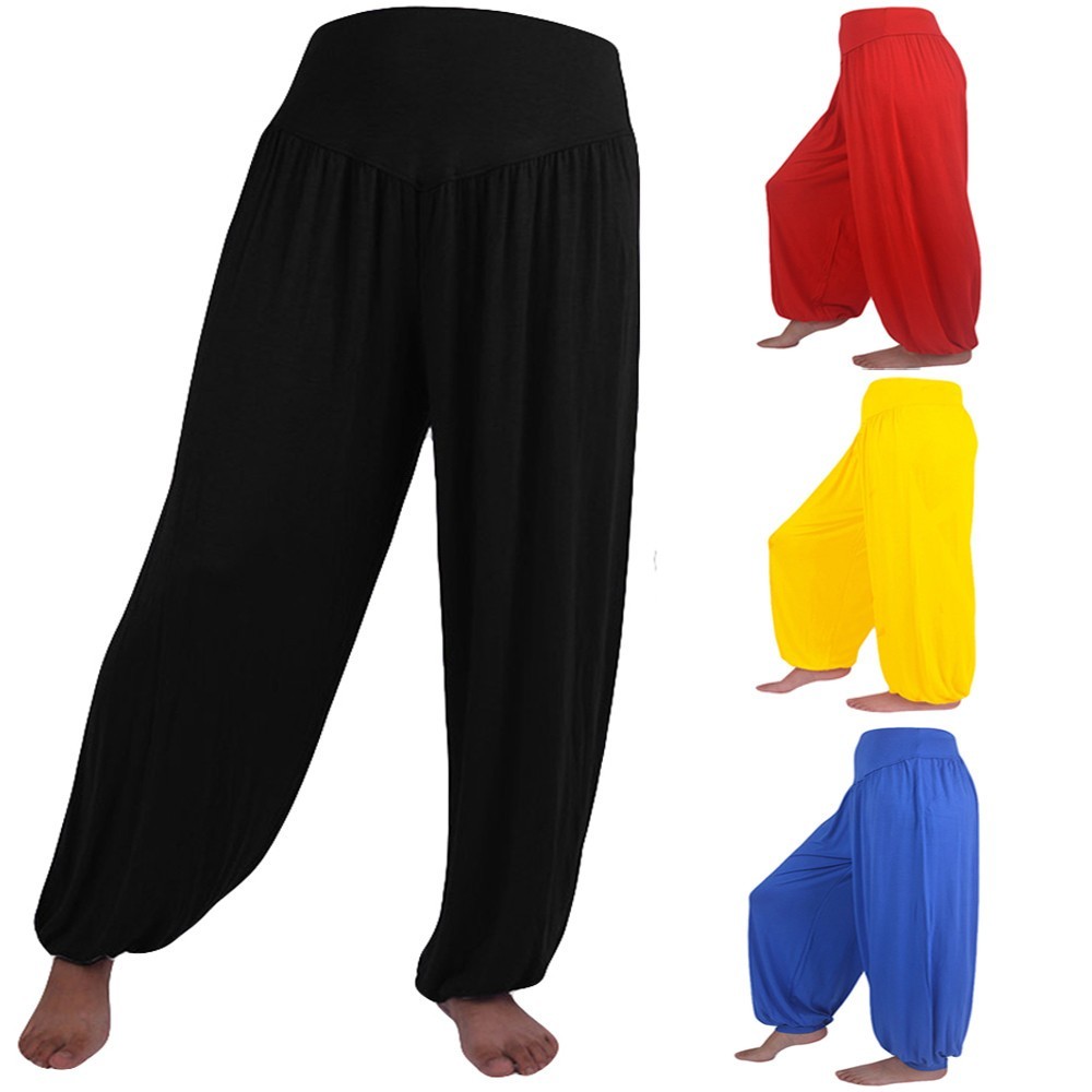Femmes élastique lâche danse Yoga pantalon gymnastique pantalon d'entraînement trajet pantalons de survêtement taille haute femme vêtements Calça Feminina