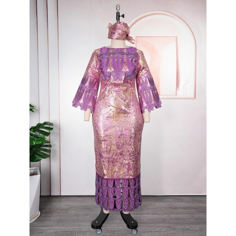 Tenues grandes tailles, vêtements africains pour femmes, Dashiki, Ankara, robe de soirée brodée, Bazin, design riche, robes de soirée de mariage 2026