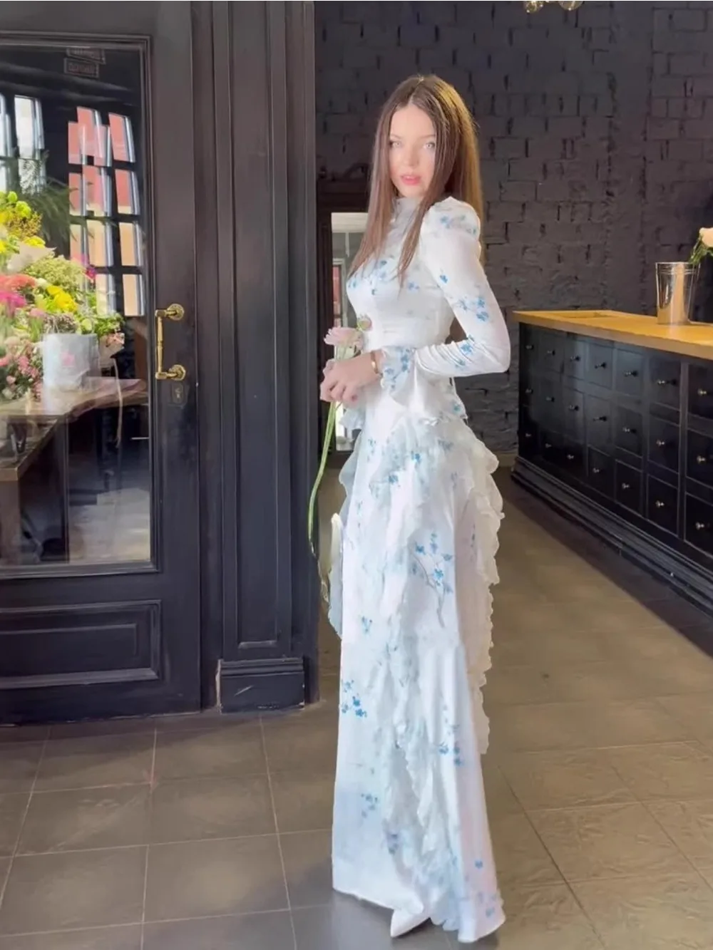 Robes de soirée Eid femmes Robe Abaya doux imprimé musulman Ramadan Jalabiya dubaï longue Robe maroc caftan robes Largos automne
