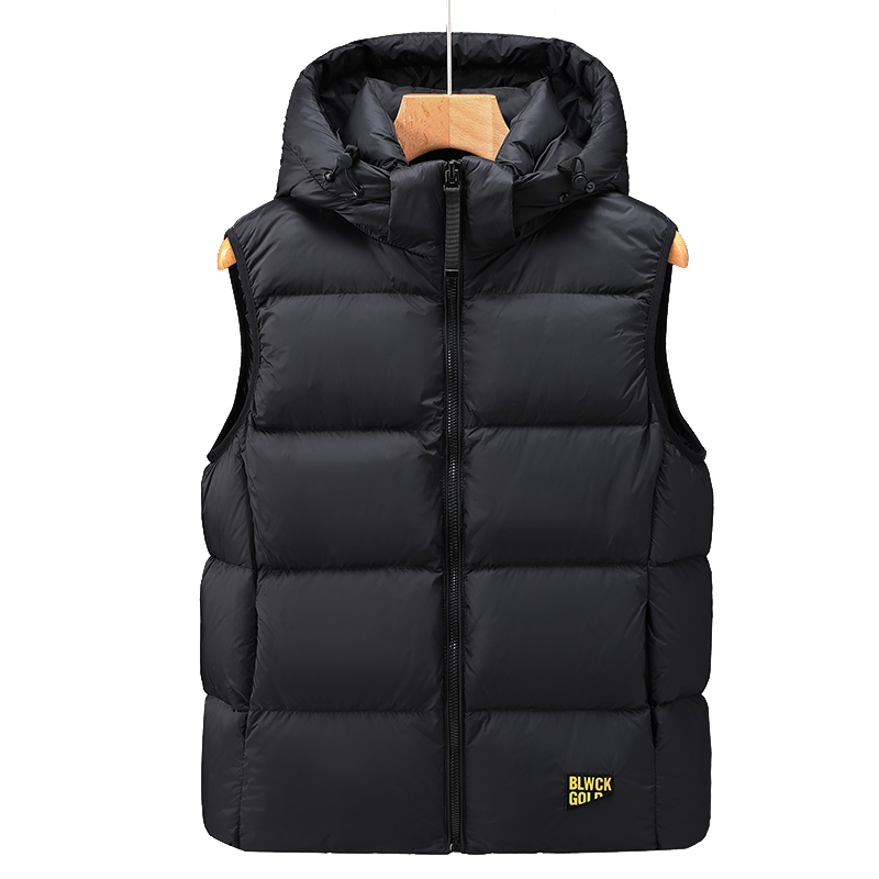 GlaFashion-Gilets en fibre décontractés pour hommes, gilets en résine blanche, optique pour hommes, capuche en duvet, gilet chaud en fibre, automne