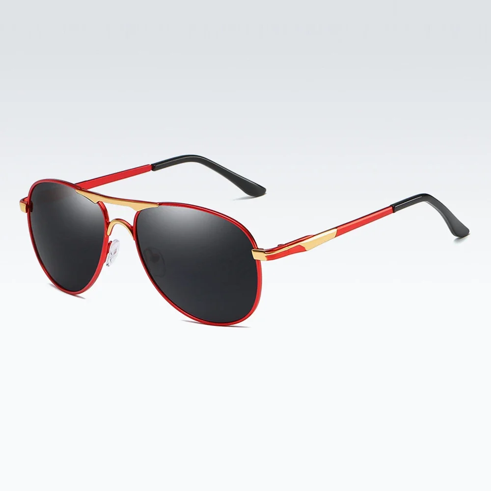Lunettes de soleil polarisées de luxe pour hommes et femmes, lunettes de soleil rétro pour la conduite et la pêche, créateur de marque, lunettes de soleil en métal pour hommes, UV400