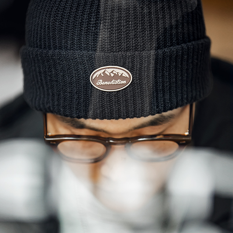 Maden-Casquettes en laine unisexe, chapeau en peau de melon, bonnet décontracté, bonnet chaud, bonnet femme, optique vintage, tout match, hiver