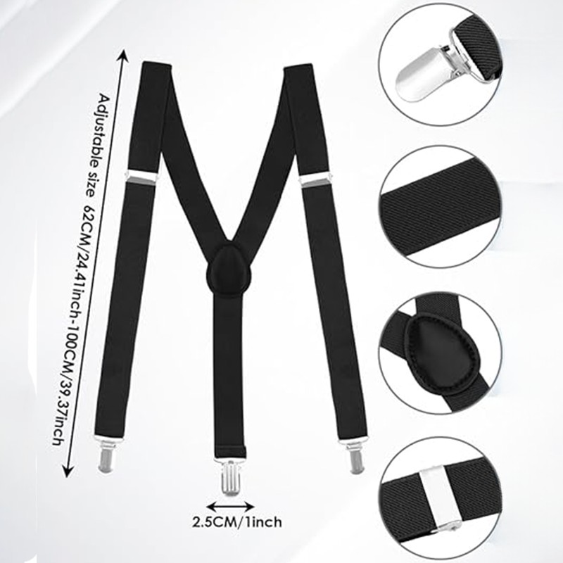 Bretelles pour hommes pantalons vêtements adulte jarretelles homme chemise robe femmes fête de mariage couleurs unies costume jupe avec bretelles sangles