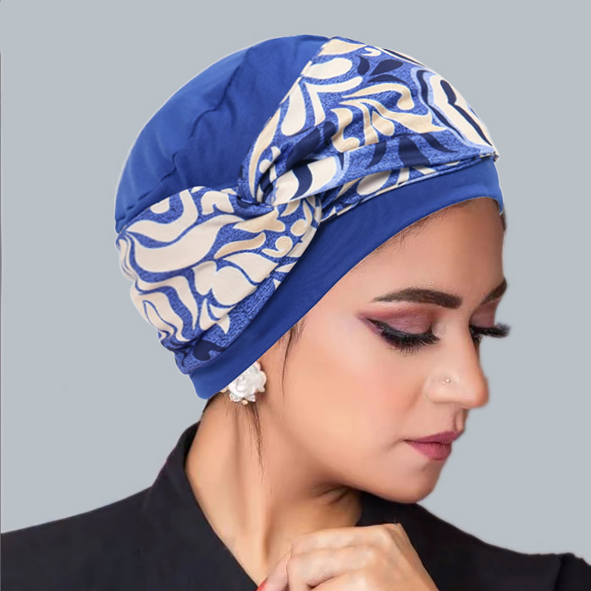 Nouveau Hijab pour femme, Bonnet chimio, Turban musulman, Bonnet, Foulard indien, Chapeau pour perte de cheveux, avec motif torsadé et noué, extensible