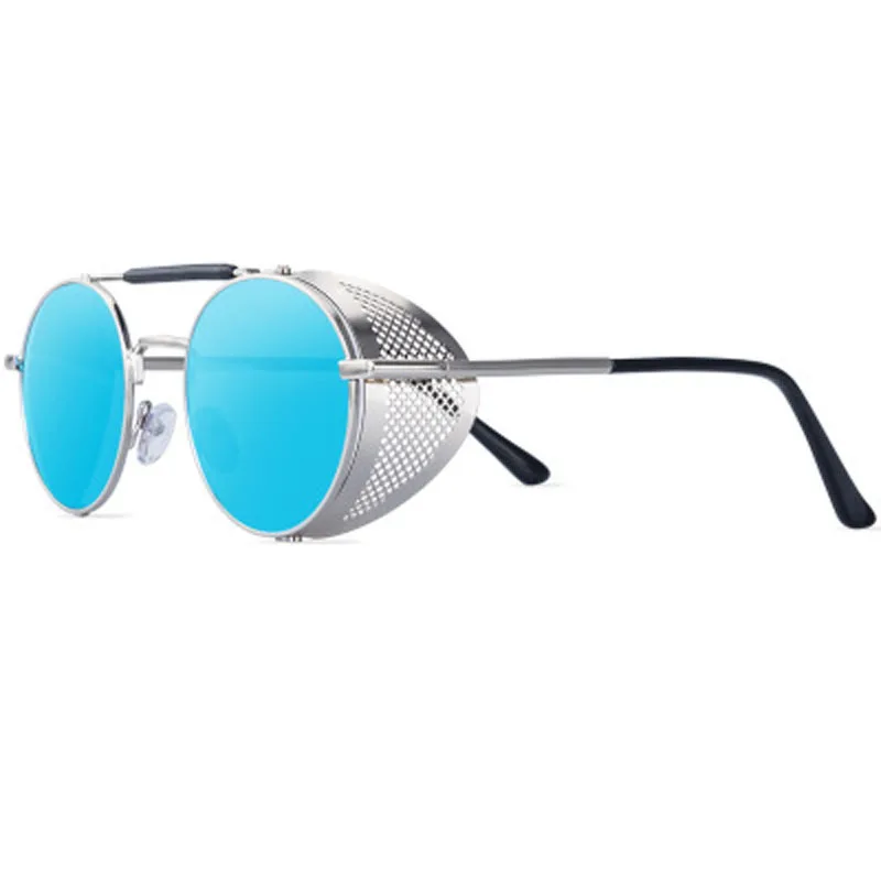 Lunettes De soleil rondes rétro en métal Steampunk pour hommes et femmes, tendance, marque De styliste, Vintage, Oculos De Sol, Protection UV