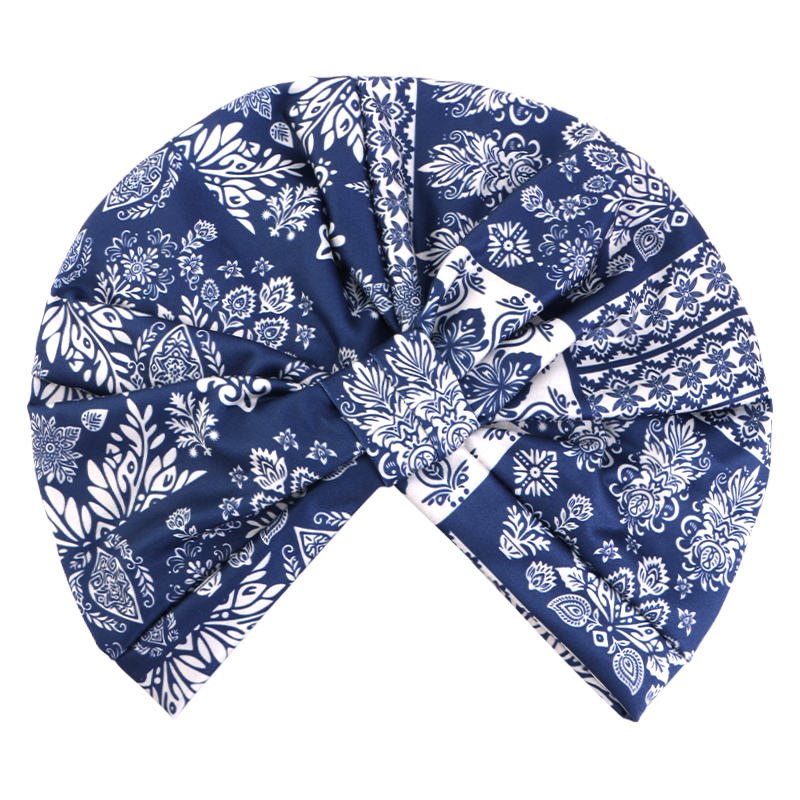 Femmes musulmanes ethnique imprimé foulard carré noeud sac foulard indien chapeau protecteur libéré chapeau