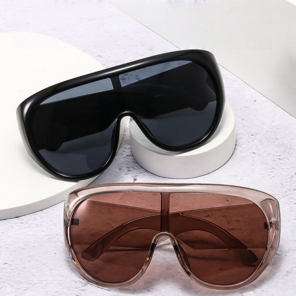 Lunettes de soleil de luxe surdimensionnées pour femmes et hommes, grandes lunettes de sport, tendance, UV400, nouvelle collection