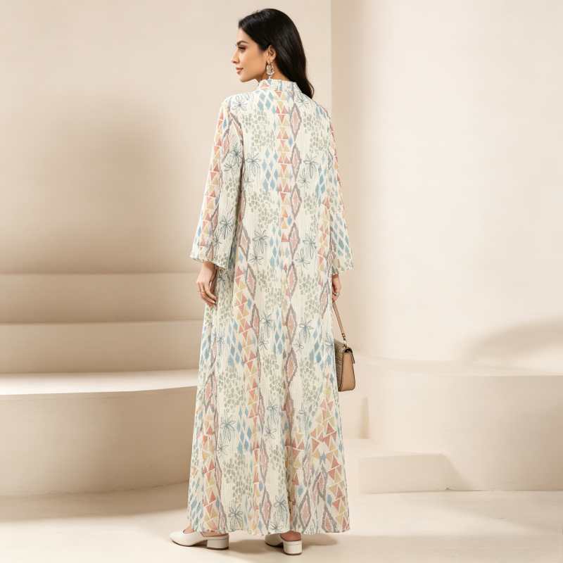Robe de l'Aïd en mousseline de soie pour femme, avec dentelle, ourlet fendu et broderies, Abaya de fête, Abayas Ramadan, Caftan, Vestidos élégants