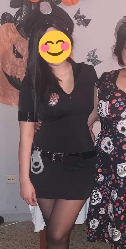 IOOTIANY Costume de policier sexy noir, uniforme de policier routier, tenue de policier femme pour Halloween, robe de soirée fantaisie