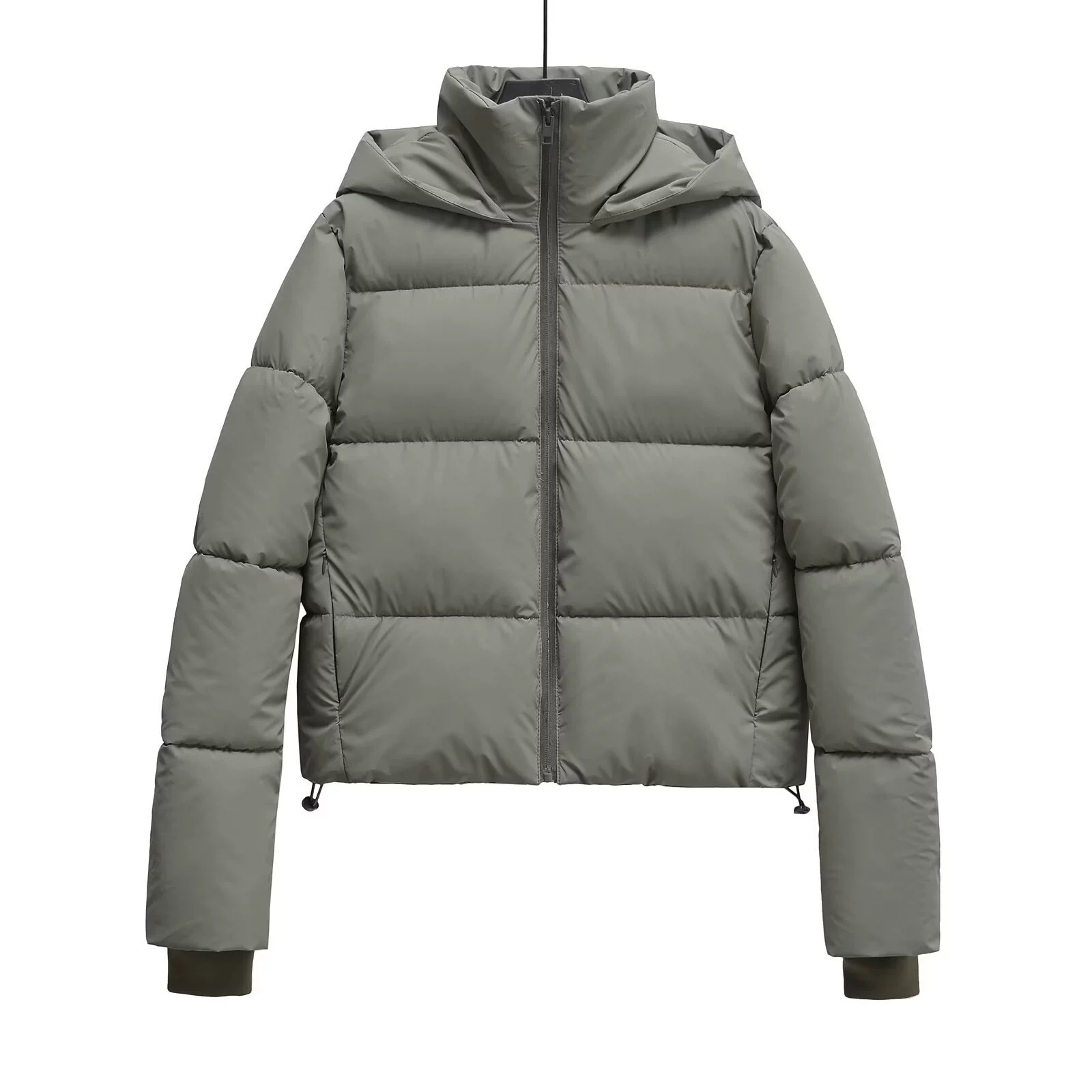 Vestes d'hiver pour femmes Vintage poches à capuche manteaux rembourrés en coton mode chaud épais noir Parkas vêtements de dessus pour femmes hauts décontractés