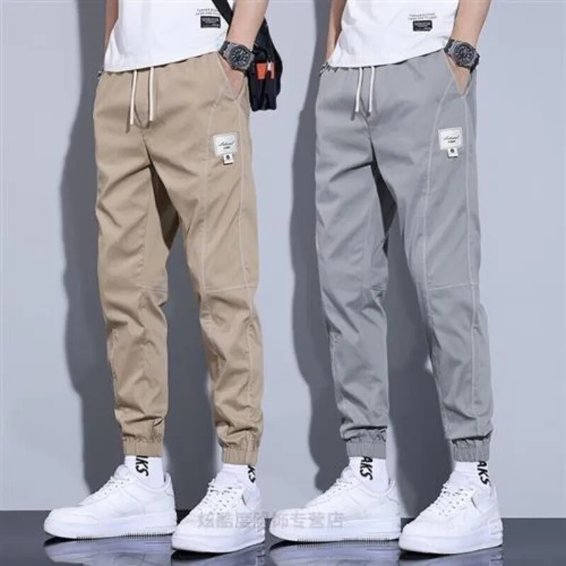 Jogging de style anglais pour hommes, pantalons décontractés coupe adt à jambes larges