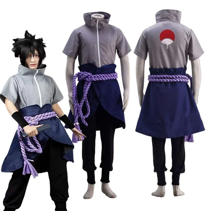 Nouvelle tenue de cosplay Uchiha Sasuke 2026 – Costume d'Halloween, uniforme de jeu de rôle, vêtements de bande dessinée