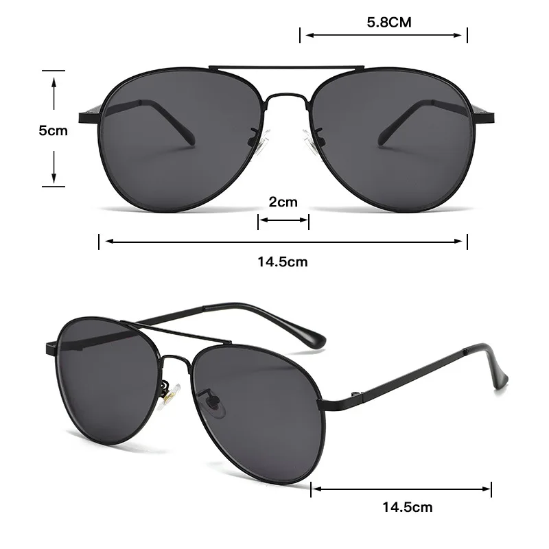 Lunettes de myopie pour hommes, pilote à la mode, neutre en plein air, conduite spéciale, haute qualité, grand cadre, lunettes durables, nouvelle collection 2025