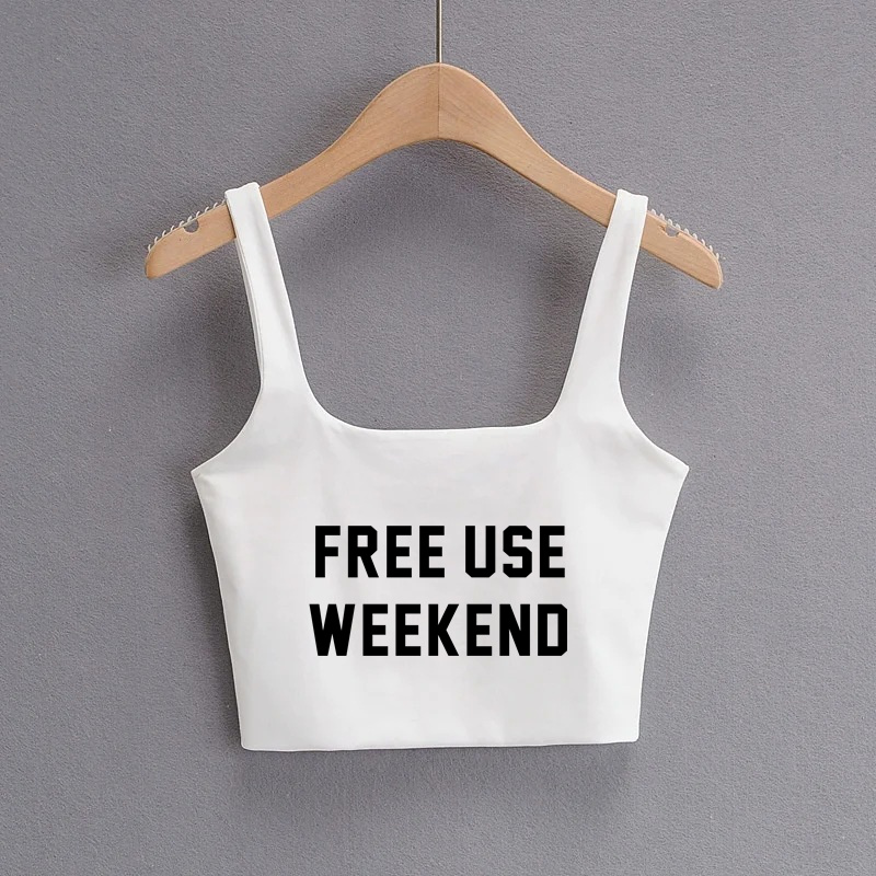 WEEKEND-Débardeur moulant pour femmes, vêtement sexy, moulant, double couche, bonne qualité