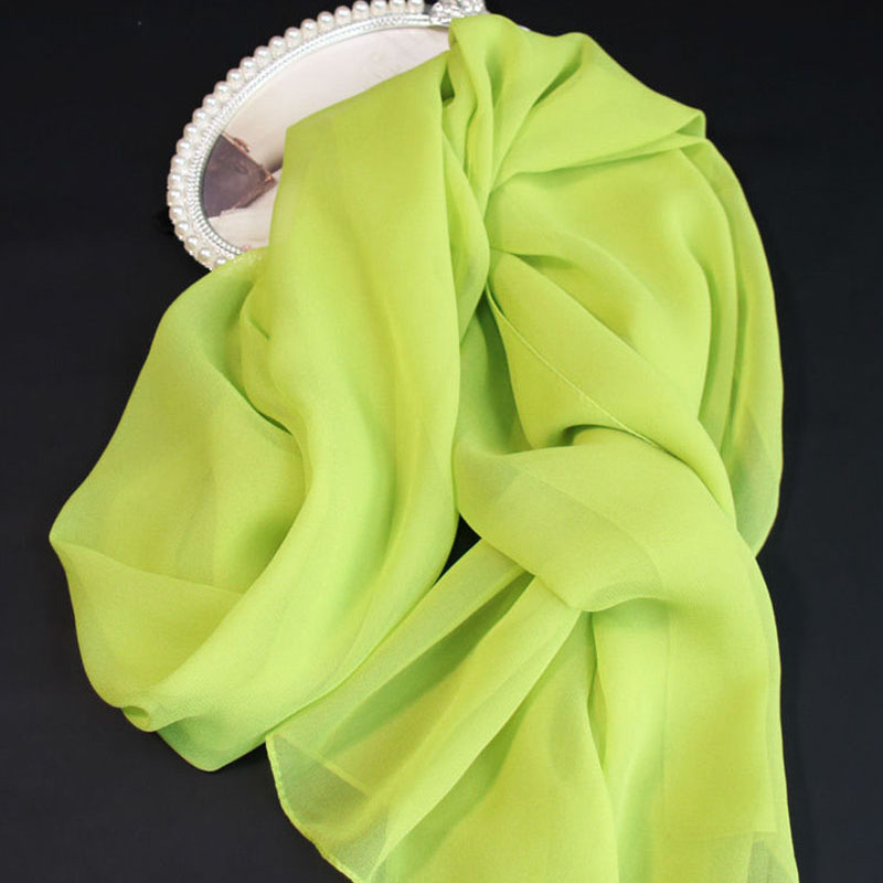 Serviette de plage transparente en mousseline de soie, couleur unie coréenne, longue écharpe d'été légère pour femme, châle de protection solaire V10