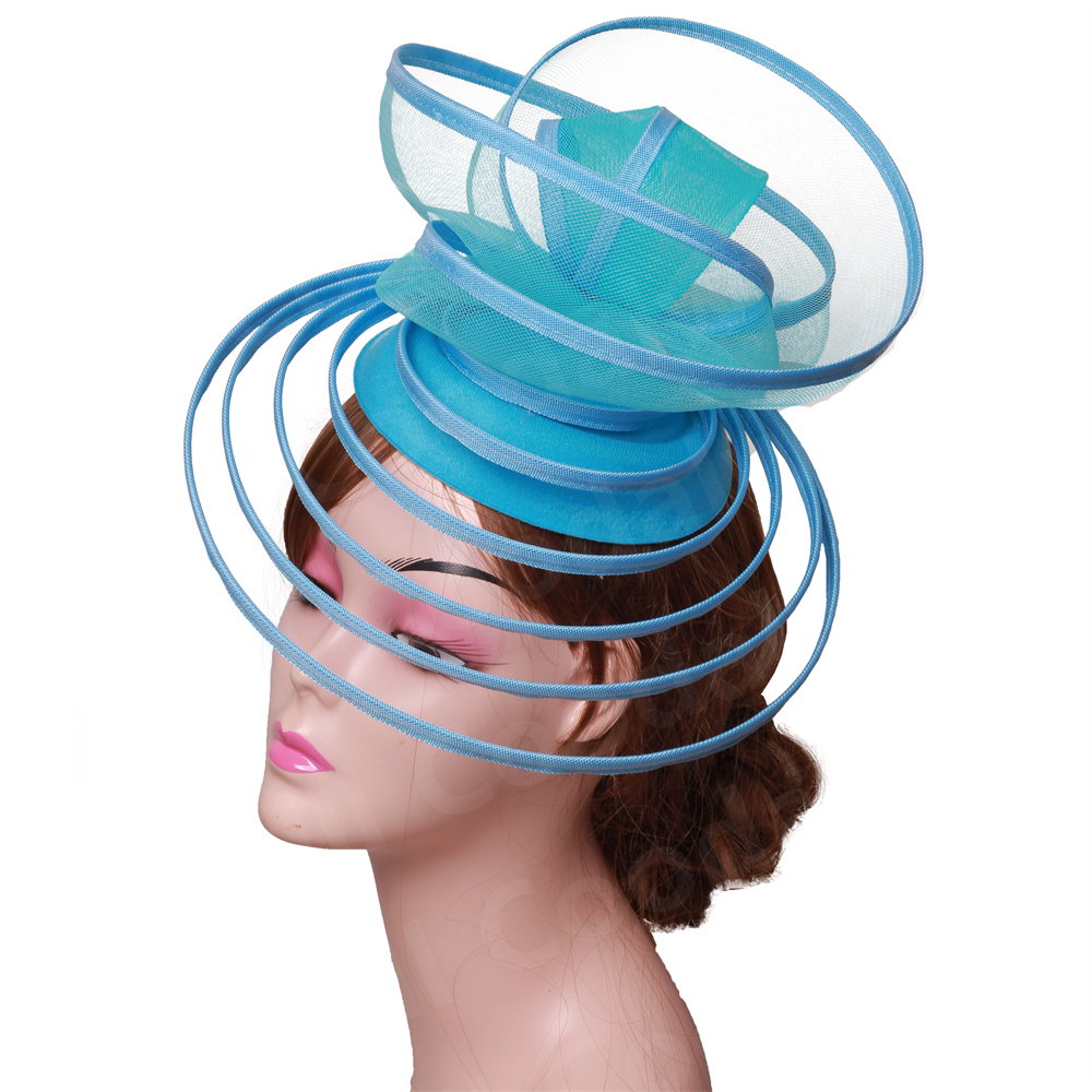 Église Fascinator Chapeau mariage maille casque femmes fête Banquet Chapeau casquette bandeau dames fête thé Royal Ascot pilulier casquettes