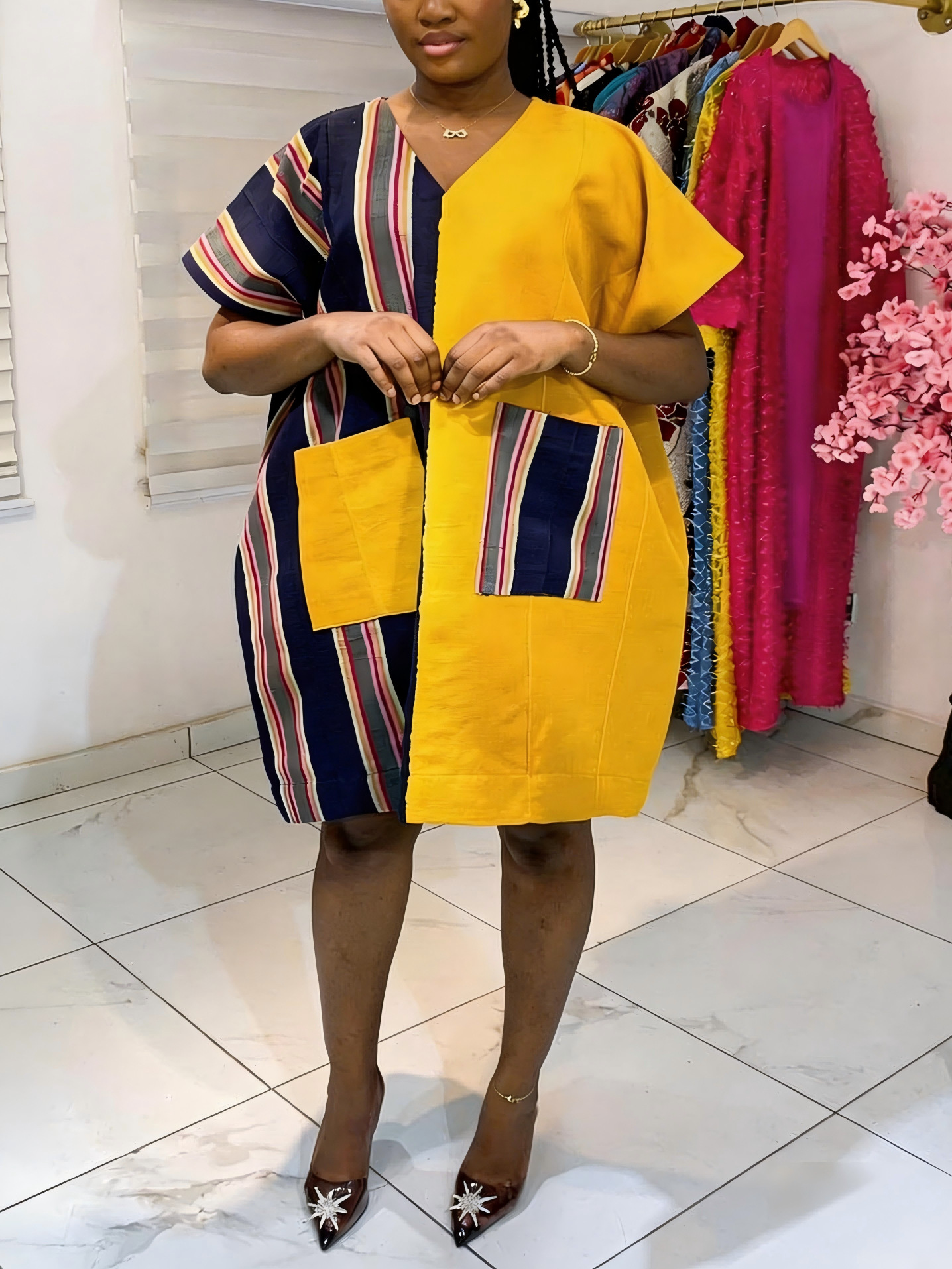 Robes Africaines Traditionnelles pour Femmes à Manches Courtes – Tenues Dashiki Ankara 2026 – Vêtements Africains