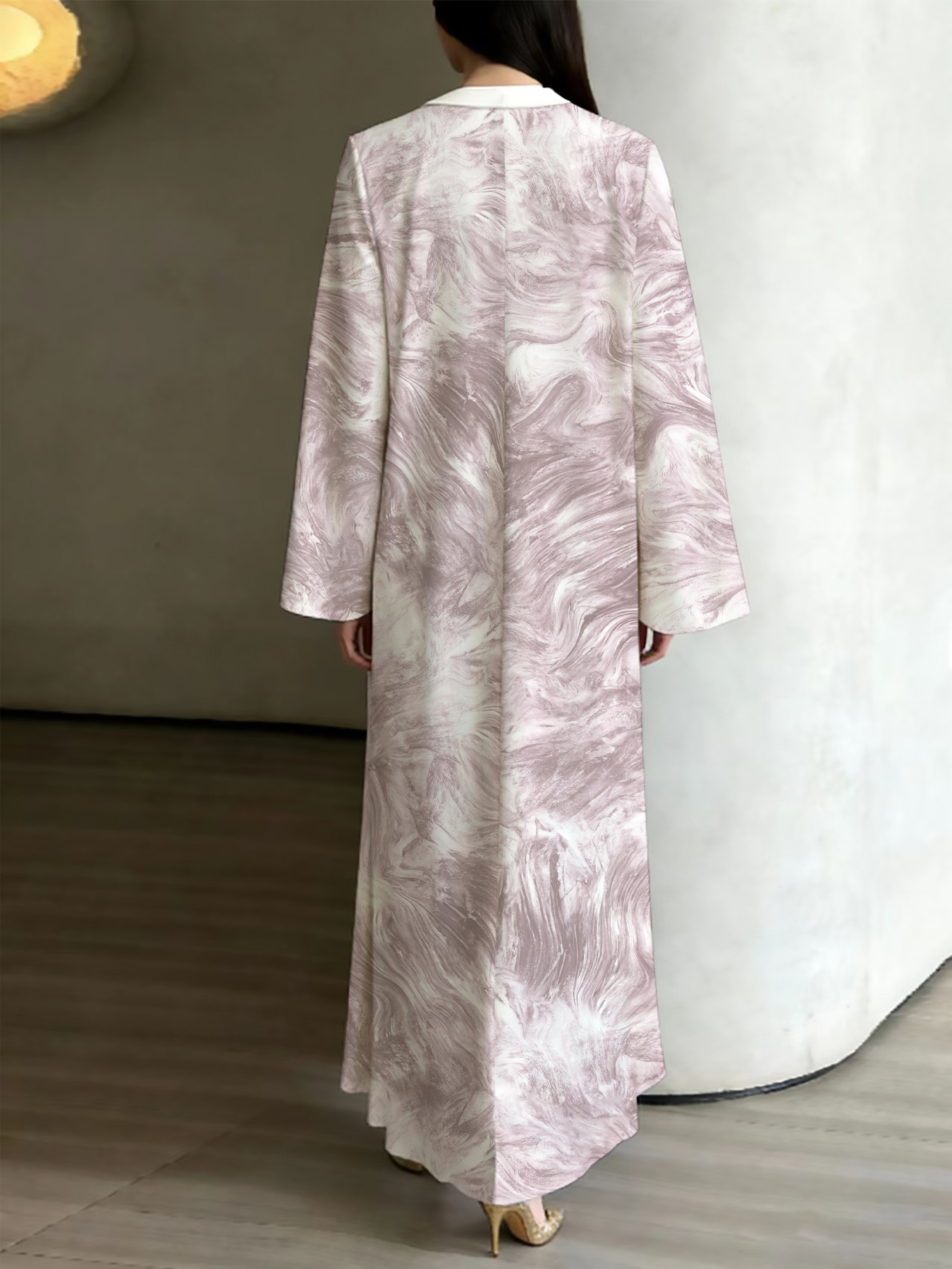 (Écharpes non incluses) Cardigan Abaya Modeste Tendance Mode Imprimé Vêtements pour Femmes Moyen-Orient Meilleures Ventes