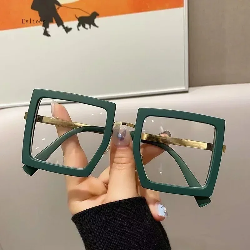 Lunettes de myopie à la mode pour femmes et hommes, surdimensionnées, carrées, rétro, moins dioptrie, Prescription optique, vue de près
