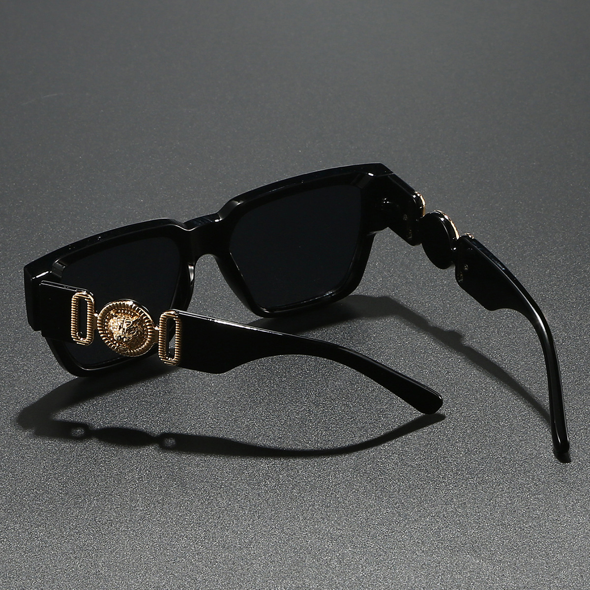 Nouvelles Lunettes de Soleil de Luxe 2025 pour Hommes et Femmes, Modèle Carré Lion, Designer de Marque, Unisexe, Style Classique, Protection UV400