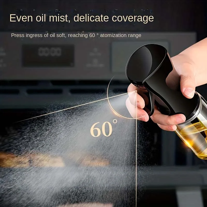 Pulvérisateur d'huile pour la cuisine, flacon pulvérisateur d'huile d'olive pour friteuse à air, salades, cuisson et friture, vaporisateur d'huile rechargeable pour la cuisine