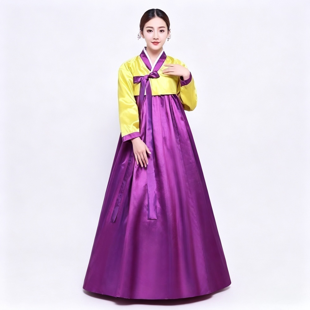 Hanbok traditionnel pour femmes, costume coréen, tenue de cérémonie de la cour, robe de danse pour le Nouvel An, les mariages et les fêtes.