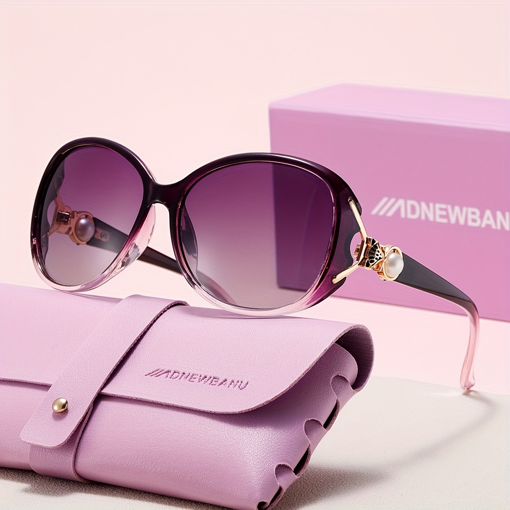 Lunettes pour femmes avec monture en métal violet, verres en polycarbonate, usage quotidien