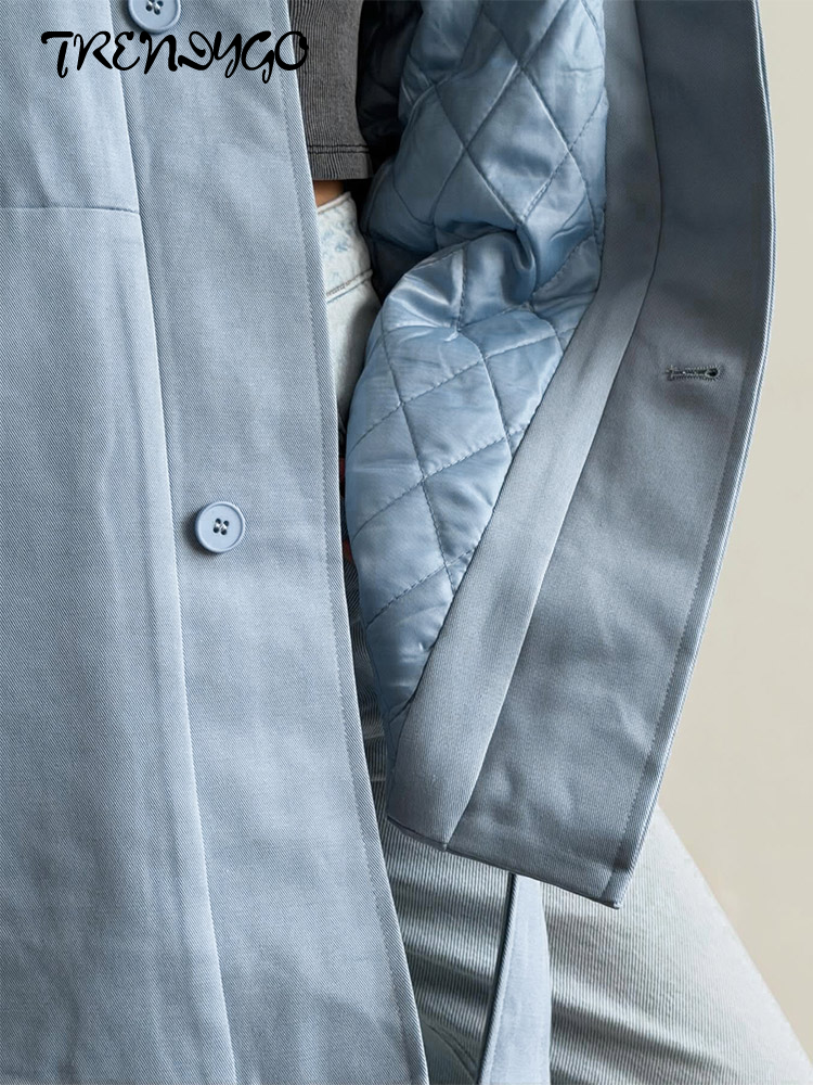 Vestes pour femmes à col montant, manches longues, à lacets, matelassées, d'hiver, unies, amples, chics, nouveaux vêtements d'extérieur