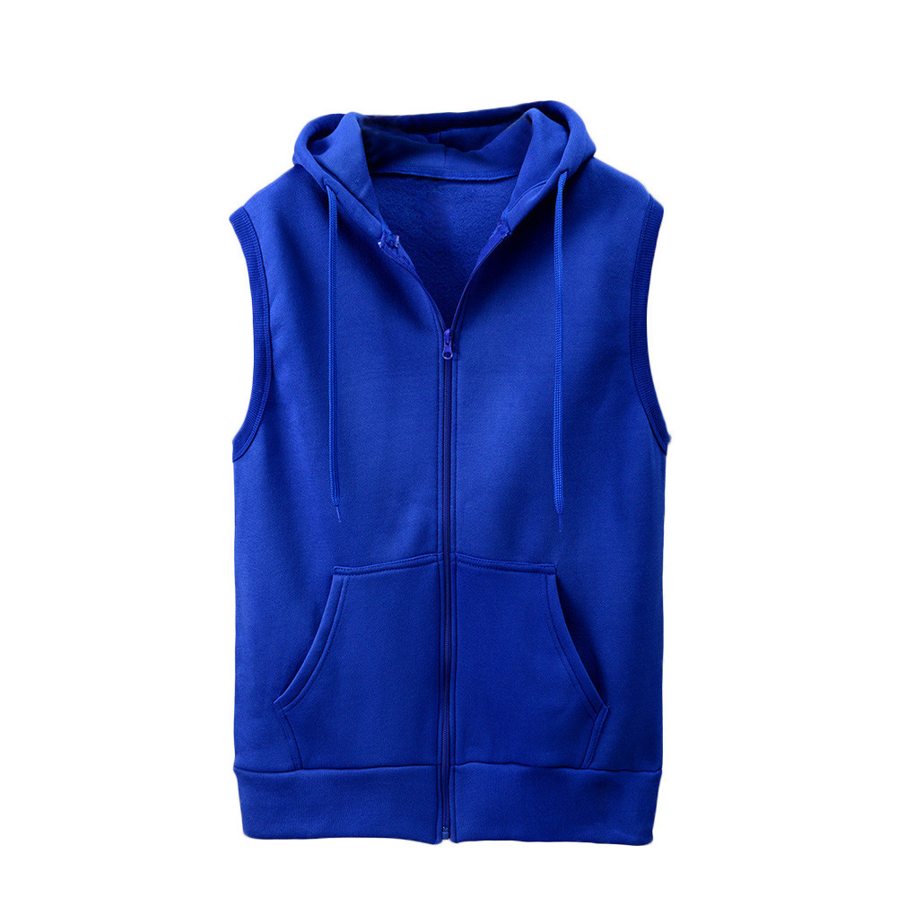 Sans manches solide gilet manteau mode hommes Blouse veste mince hauts à capuche chemise hommes manteaux vestes vestes légères pour les adolescents