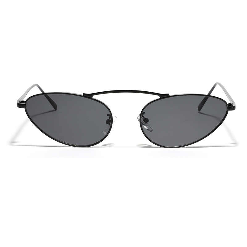 Marque de luxe lunettes de soleil œil de chat femmes 2025 mode Unique petites lunettes de soleil ovales à la mode cadre en métal Cool Triangle lunettes UV400