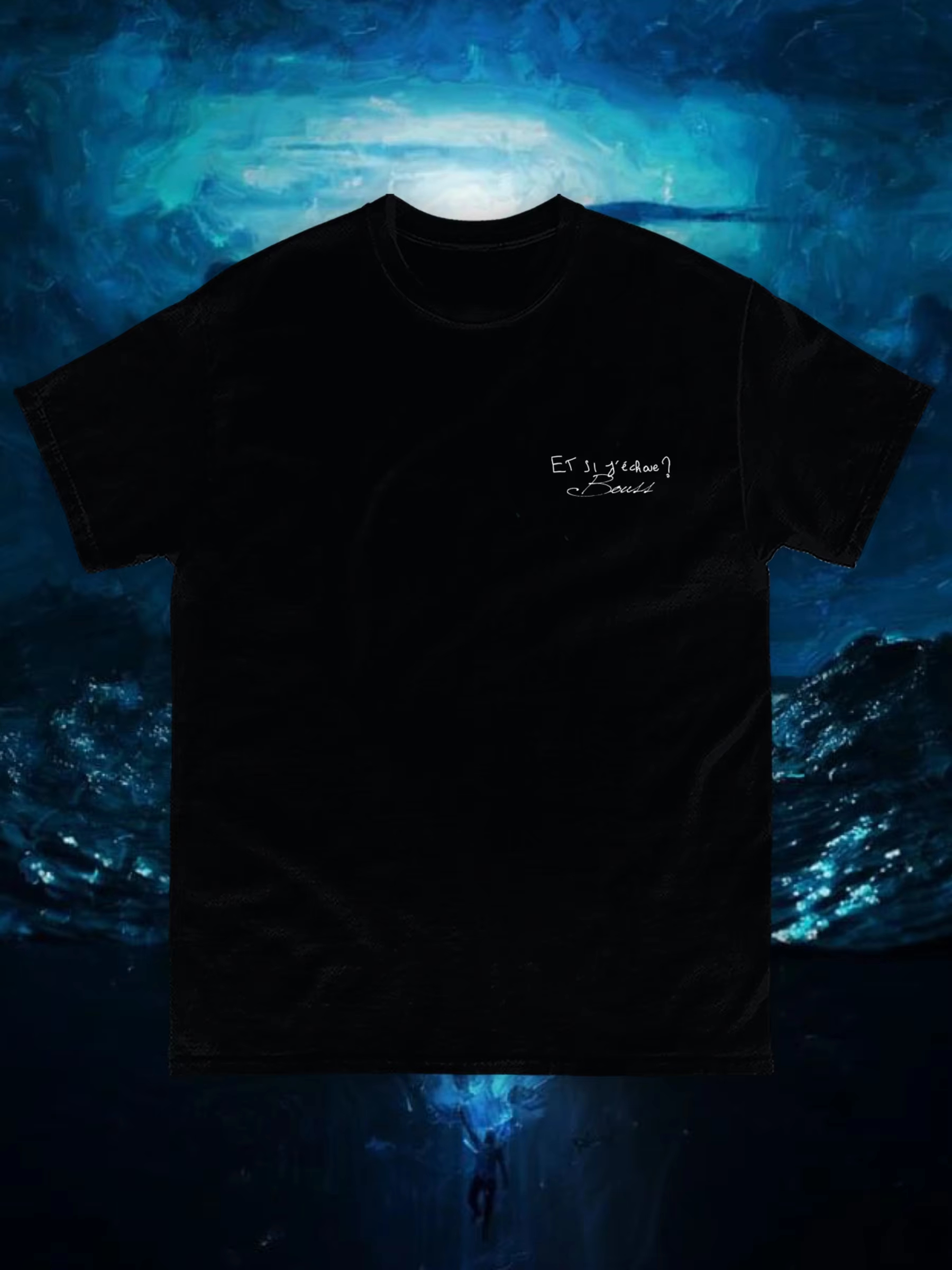 2026 Bouss "Et si je échoue?" T-shirt Album Art pour hommes et femmes, streetwear français, décontracté, à manches courtes