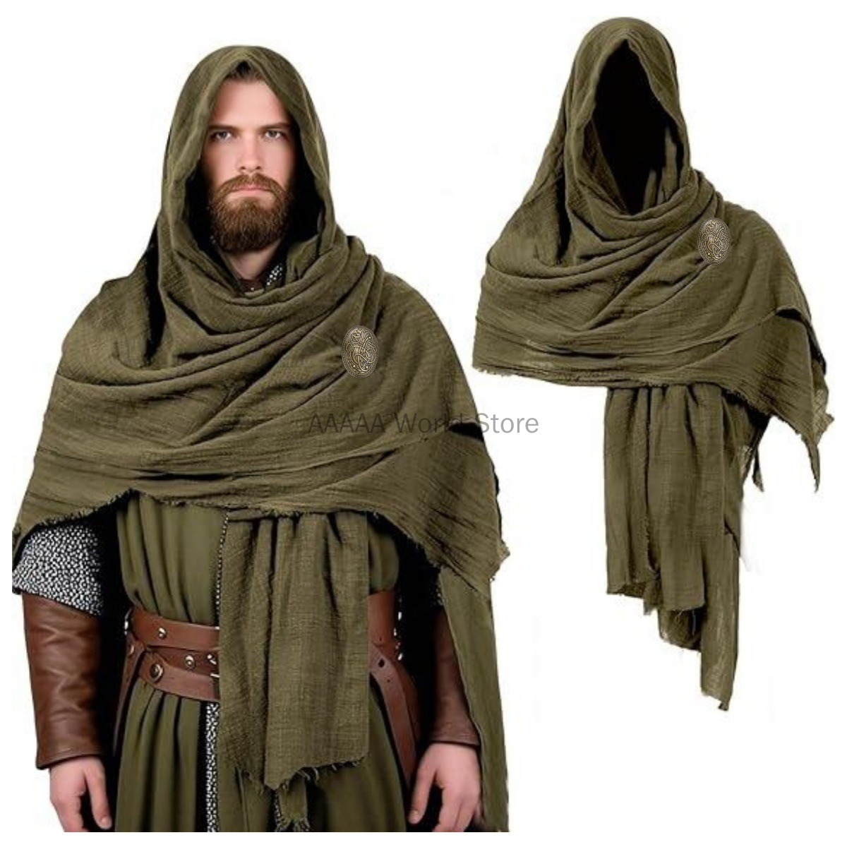 Nouveau Costume écharpe en coton médiéval Renaissance LARP Viking Cape Halloween Pirate Cape