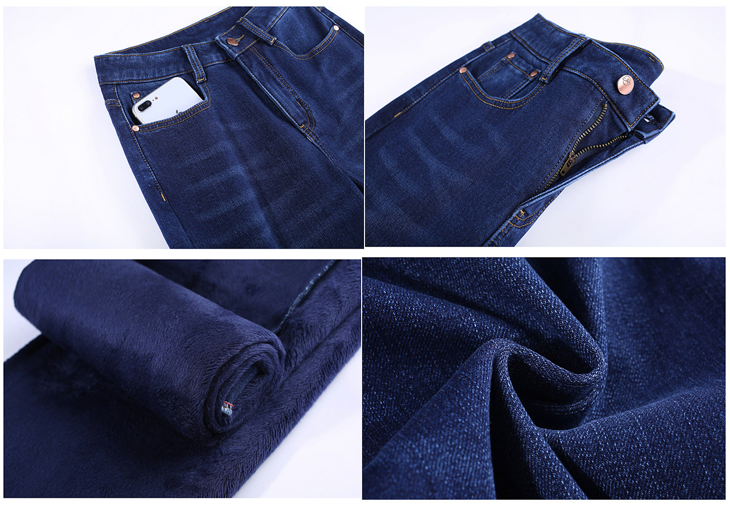 Jean d'hiver pour femme en velours chaud, coupe large, extensible, en denim, pantalon droit 2026, doublé polaire, idéal pour le froid, Jean Mujer