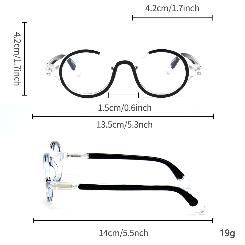Lunettes unies à la mode pour hommes, 1 pièce, nouveau cadre rond rétro, décontracté, confortable, polyvalent, adapté à un usage quotidien, Internet Br
