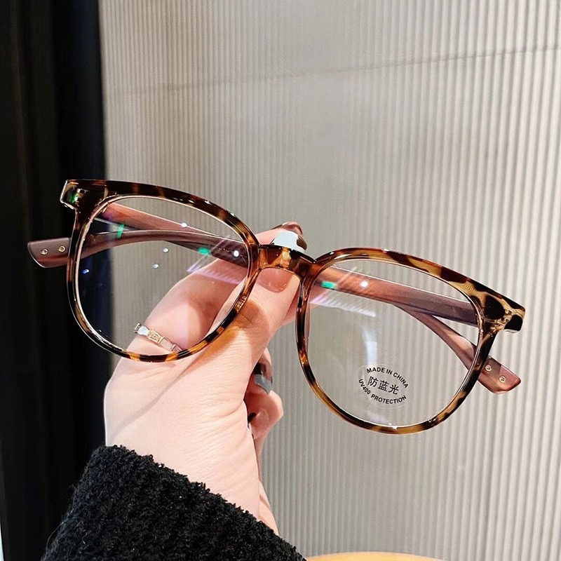 Lunettes carrées tendance, monture complète, pour femmes, style rond en bois, verres optiques, lunettes de vue féminines